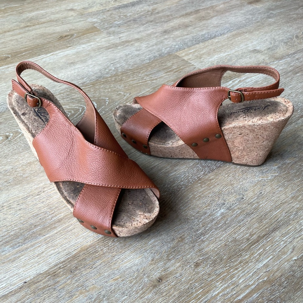 Lucky Brand Minari Cork Wedge Sandals